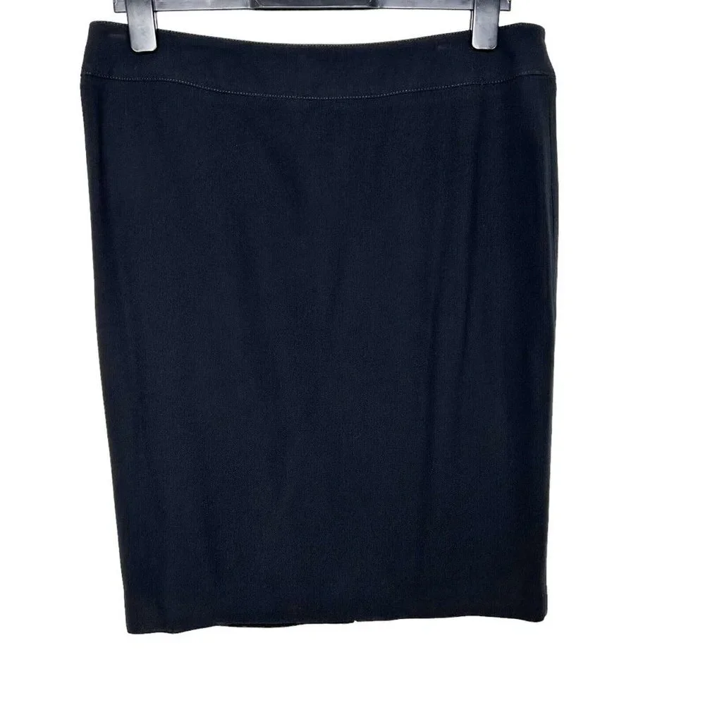 Armani‎ Collezioni Pencil Skirt Womens Size 10 Black Wool Blend
